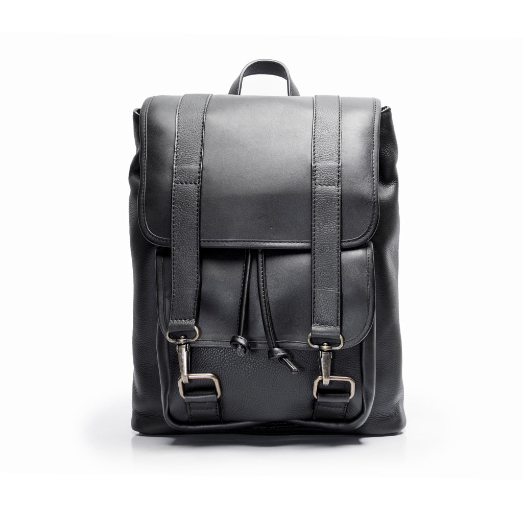 Women's Classic Leather Backpack Black